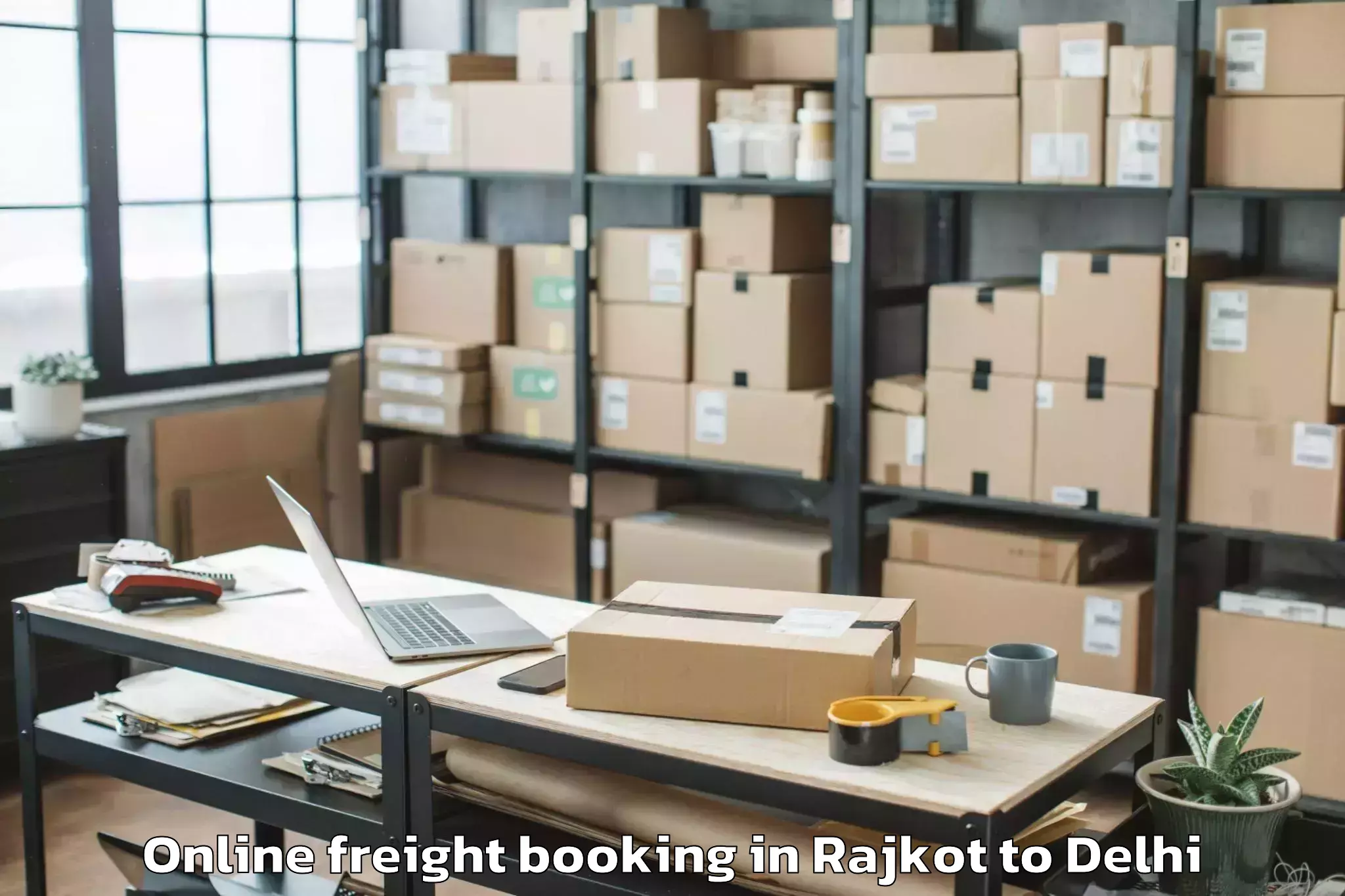 Reliable Rajkot to Najafgarh Online Freight Booking